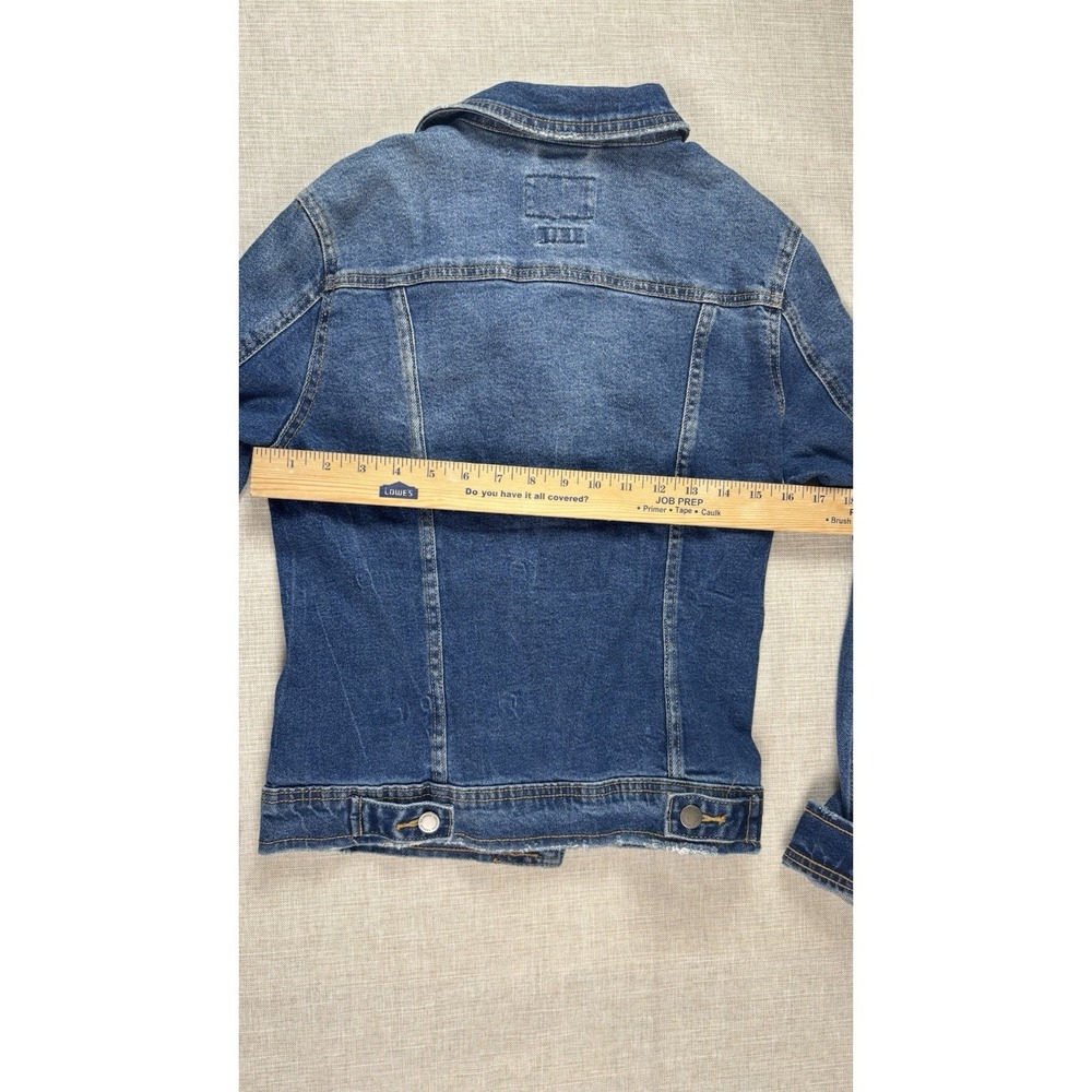 Universal Thread Jean Jacket Womens Size Small Button Front Dark Wash‎ Stretch - Picture 12 of 14
